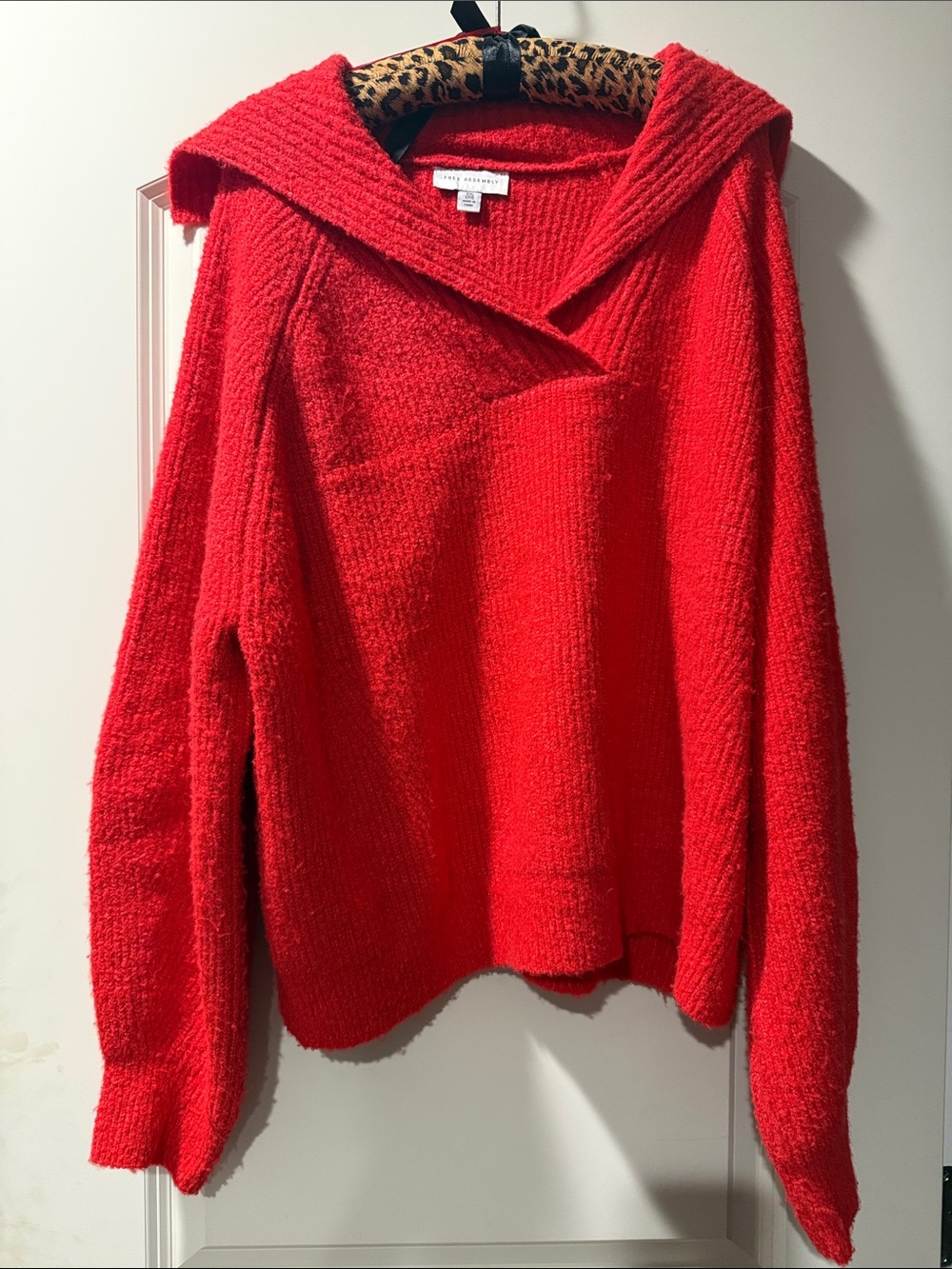 NWOT Free Assembly red boatneck sweater